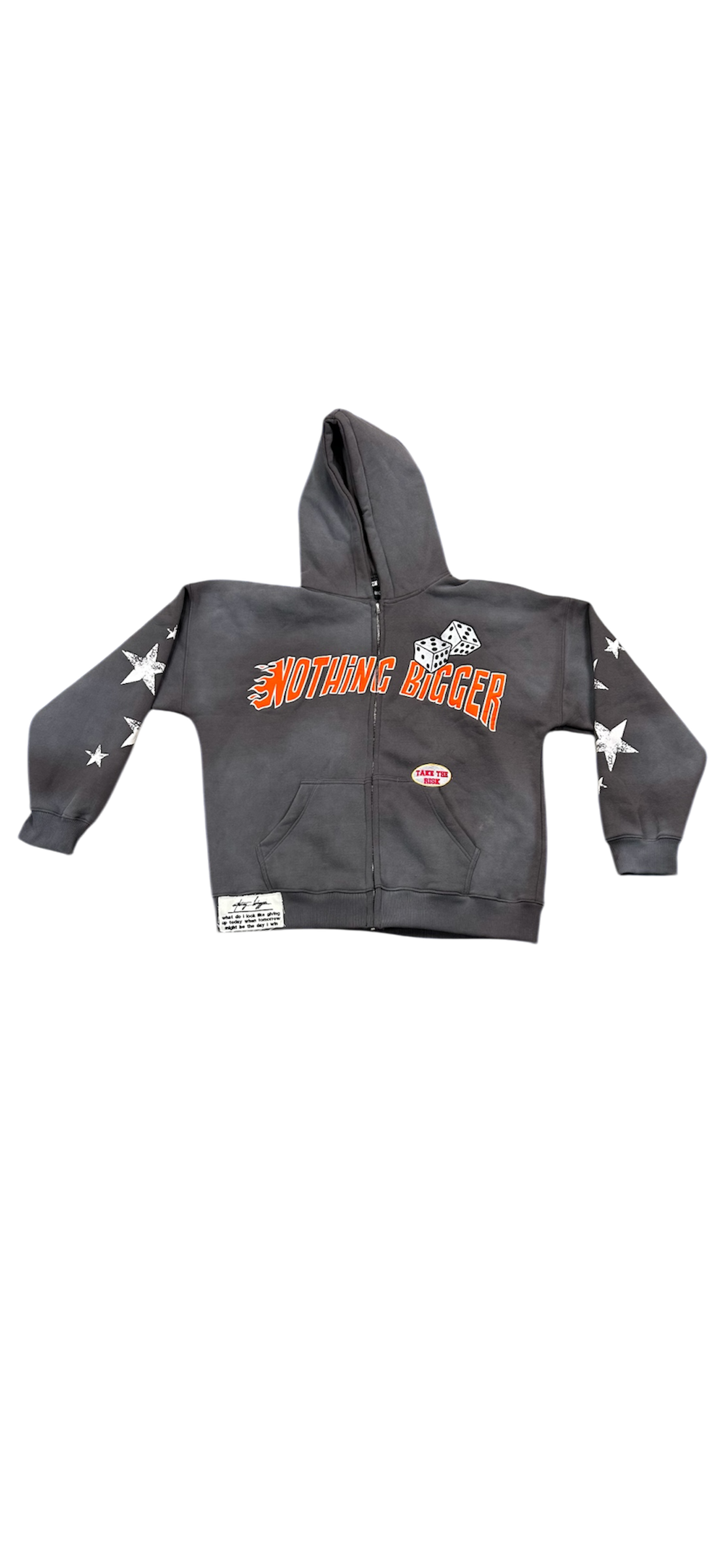 Take The RIsk Zip Up Hoodie – nothingbiggerNSF Take The RIsk Zip Up Hoodie – nothingbiggerNSF