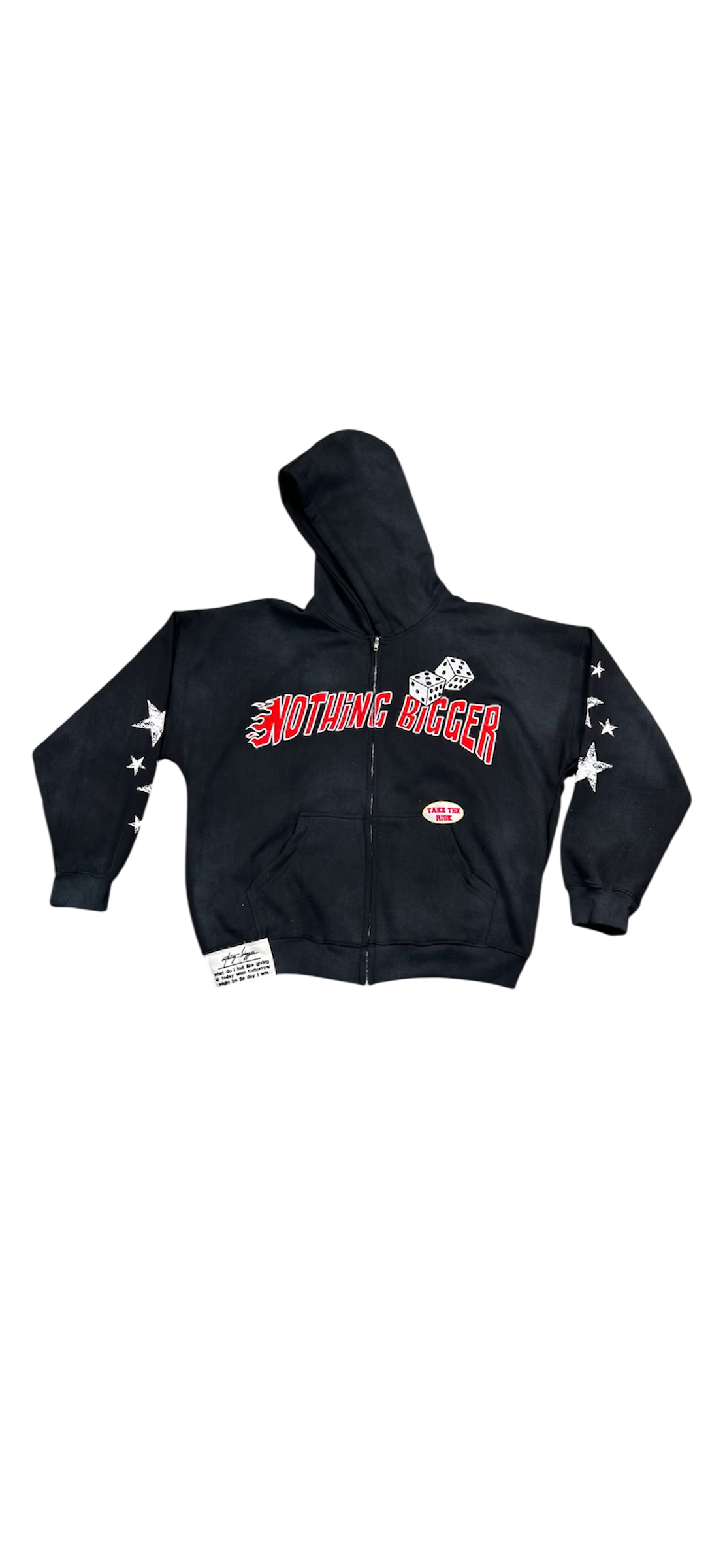 Take The RIsk Zip Up Hoodie – nothingbiggerNSF Take The RIsk Zip Up Hoodie – nothingbiggerNSF
