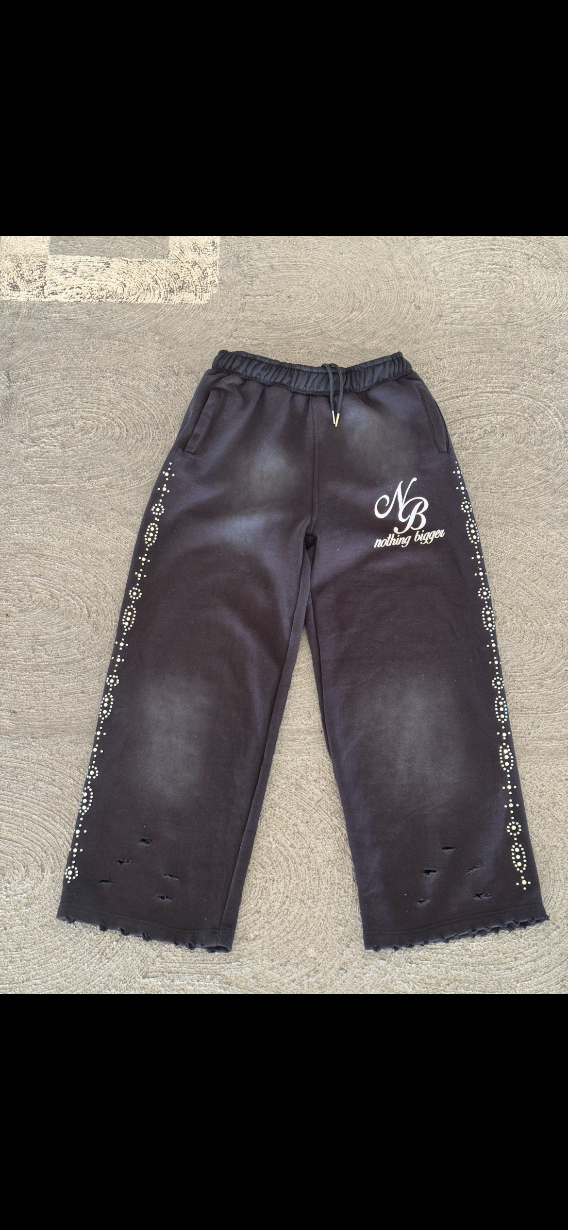 Multi color Distressed sweats