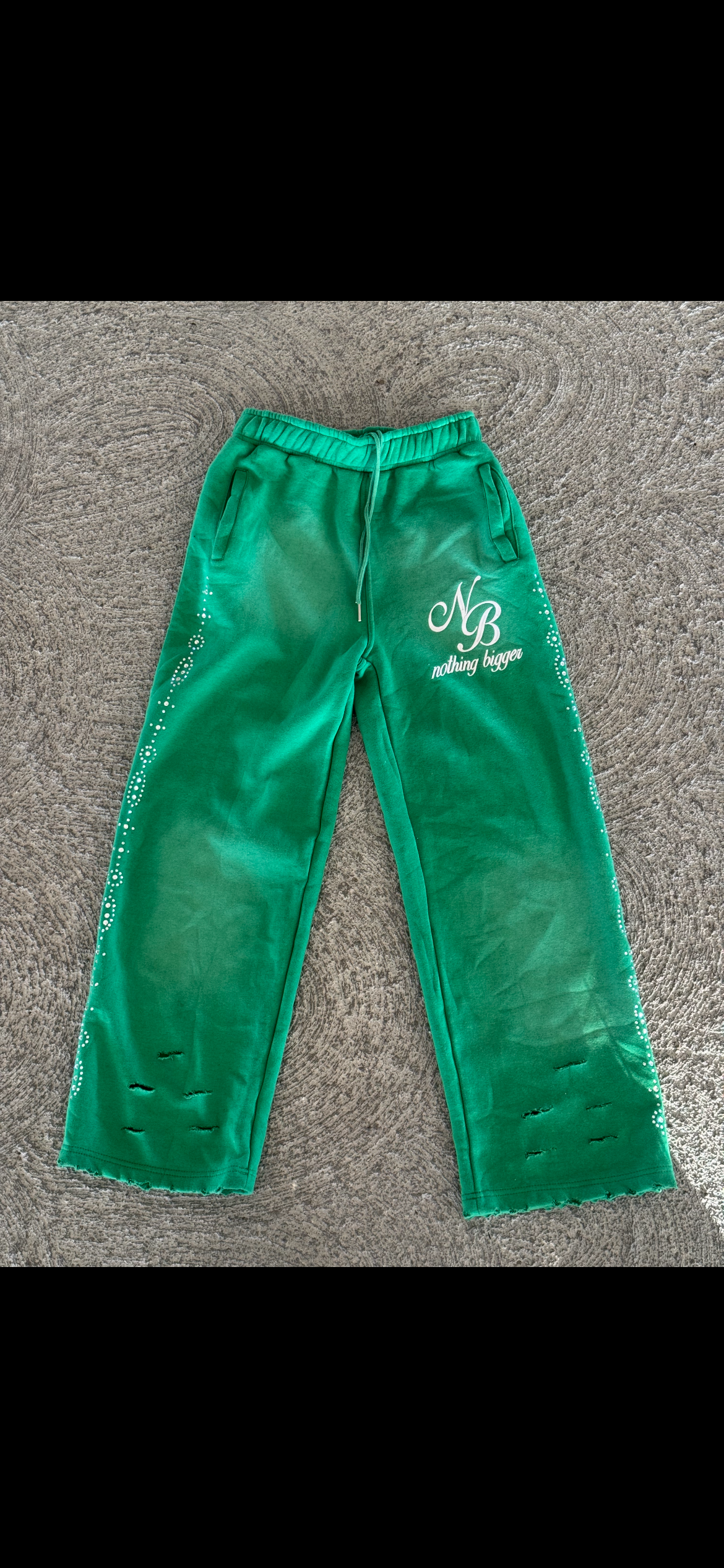 Multi color Distressed sweats
